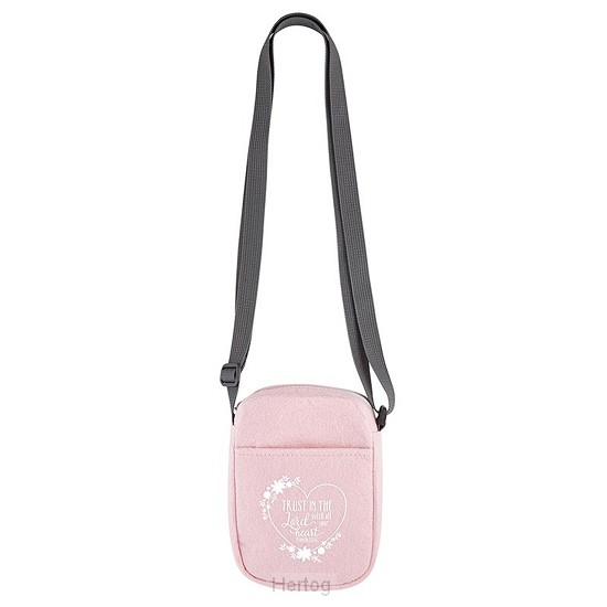 Felt shoulder bag Trust in the Lord