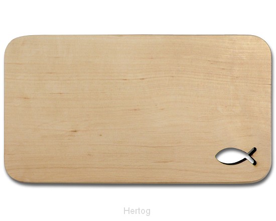 Houten ontbijtplank 22x12cm