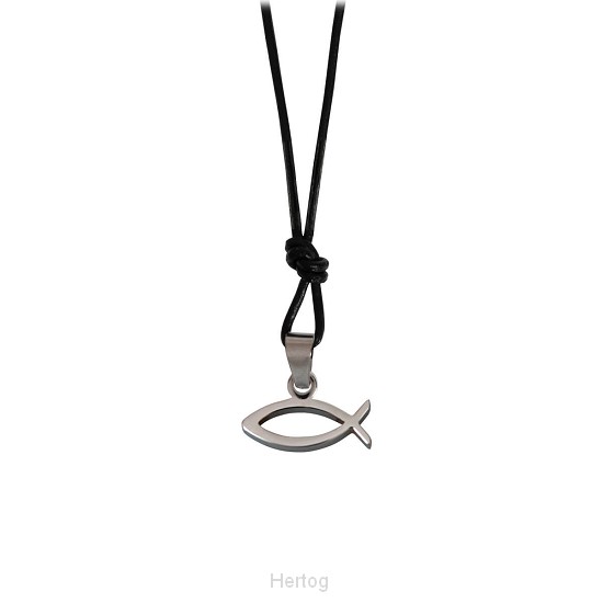 Necklace Fish Leather