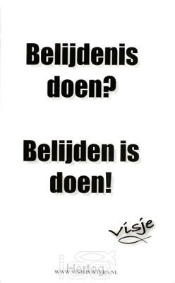 Kaart visje belijdenis doen belijden is