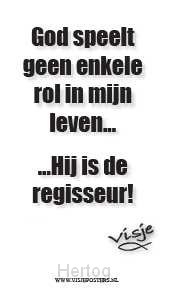 Kaart visje God speelt geen enkele rol