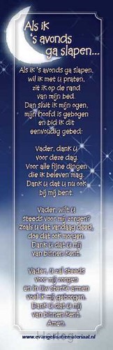 Boekenlegger kind als ik 's avonds ga