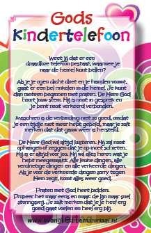 Kaart kind Gods kindertelefoon