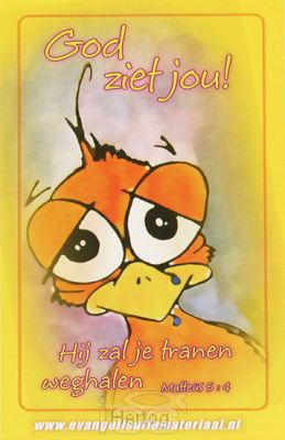 Minikaart bijbeltje God ziet jou