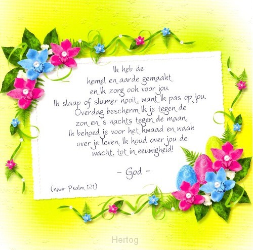 Kaart m env ik heb de hemel en de aarde