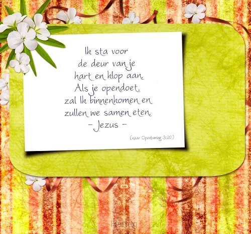 Kaart m env ik sta aan de deur van