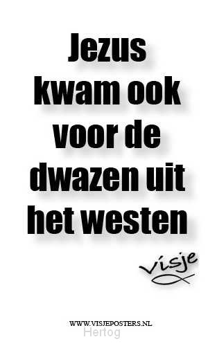 Minikaart visje Jezus kwam ook voor de d