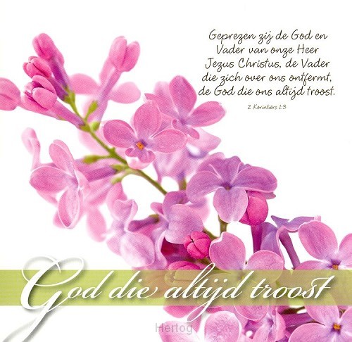 Wenskaart God die altijd troost