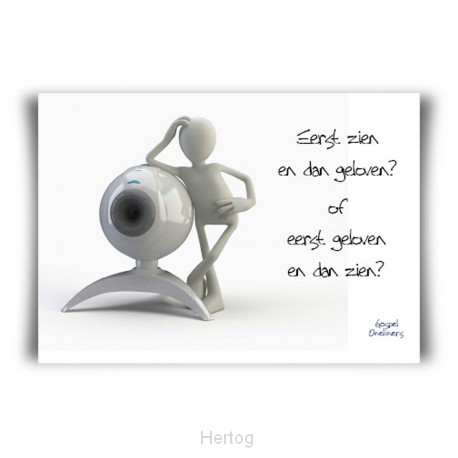 Minikaart eerst geloven dan zien