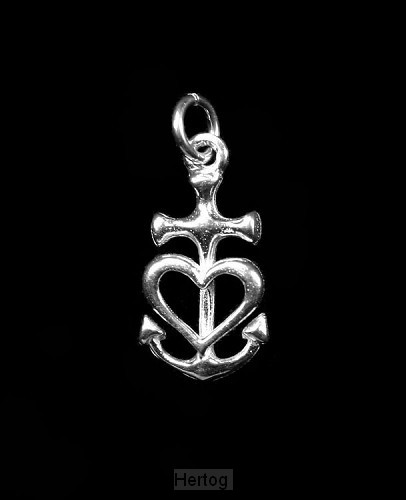 Hanger zilver gel hoop liefde op elkaar