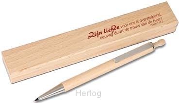 Vulpotlood hout in etui zijn liefde is o