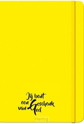 Schrijfboekje Geel geschenk van God
