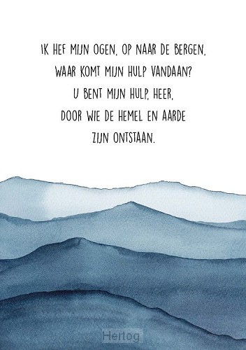 Poster ik hef mijn ogen op