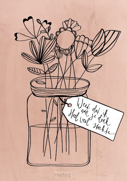 Wenskaart weet dat ik aan je denk