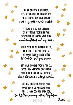 Wenskaart ik ga slapen ik ben moe