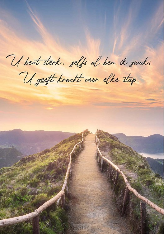 Wenskaart u bent sterk zelfs al ben ik z