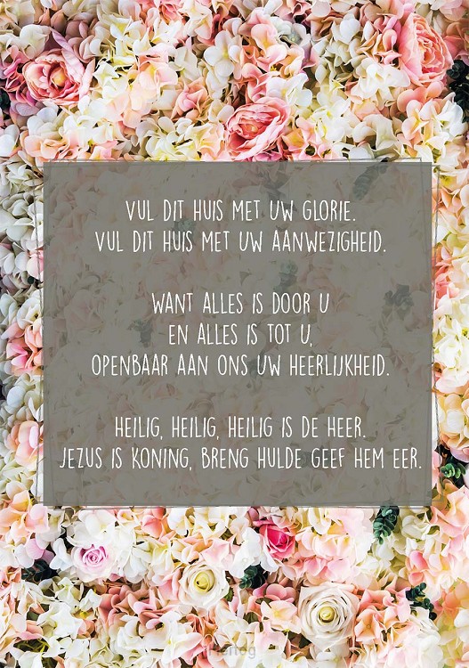 Wenskaart vul dit huis met Uw glorie