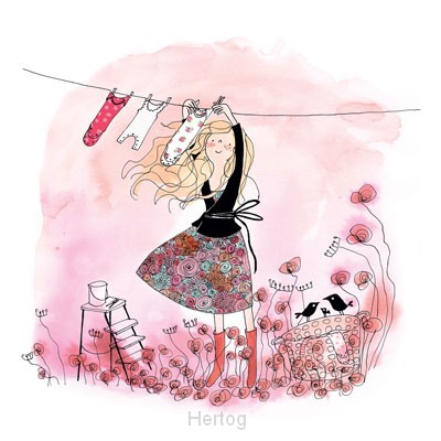 Wenskaart geboorte meisje