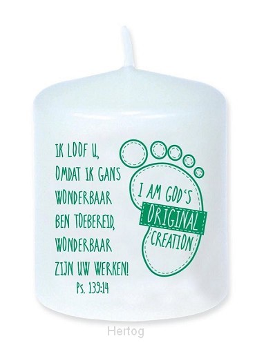 Kaars 6cm God''''s original groen