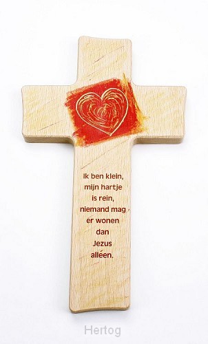 Kruis hout 20cm kind ik ben klein mijn