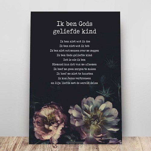 Metalen wandbord A3 Gods geliefde kind