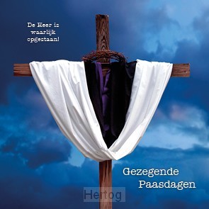 Kaart gezegende paasdagen kruis