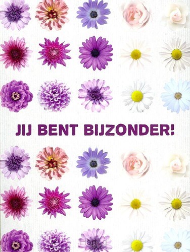 Kaart jij bent bijzonder bloemen