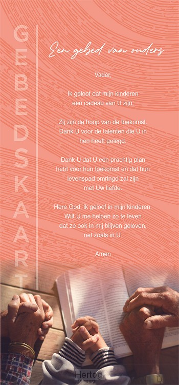 Gebedskaart Een gebed van ouders