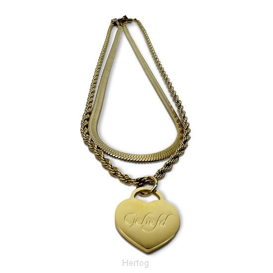 Choker/ketting geliefd goud