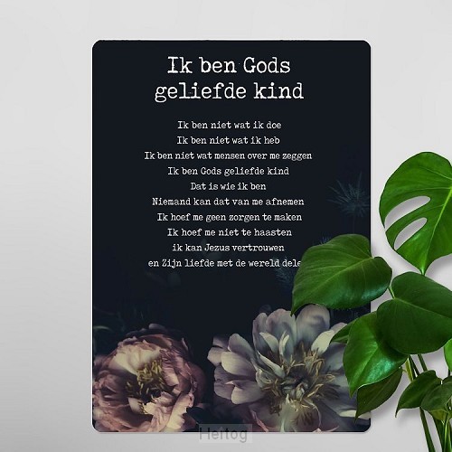 Interieurbord A4 Gods geliefde kind