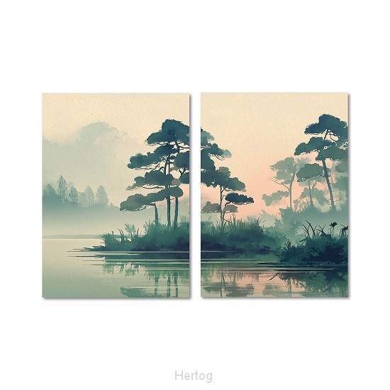 Wandbord A3  Misty morning