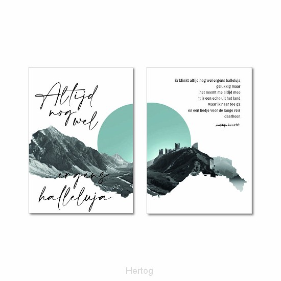 Wandbord A3 Altijd nog wel ergens hallel