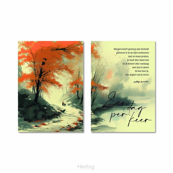 Wandbord A3 Een dag per keer  penets