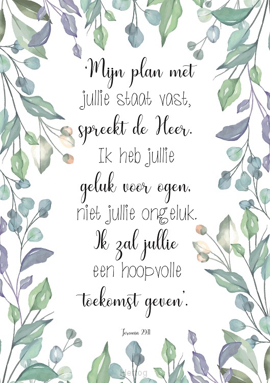Poster a3 Mijn plan staat vast