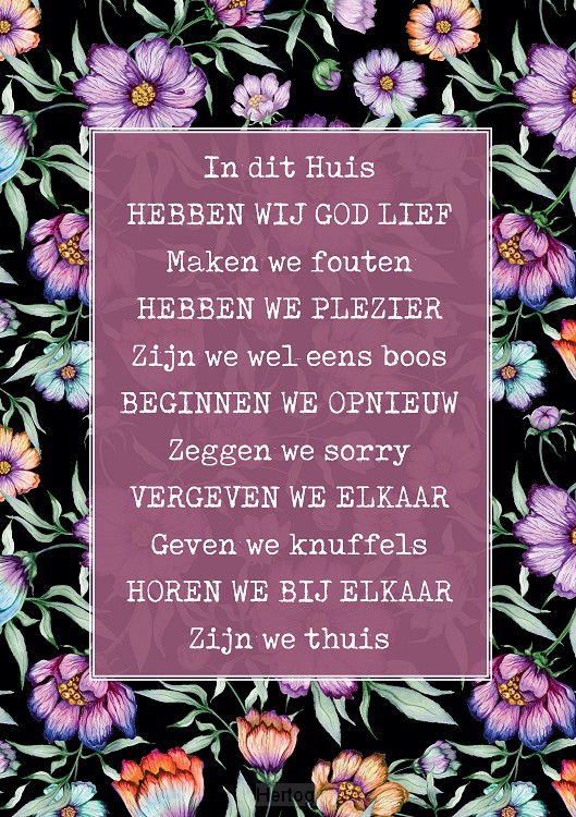 Poster a3 in dit huis