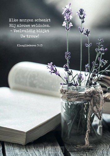 Poster elke morgen schenkt Hij nieuwe we