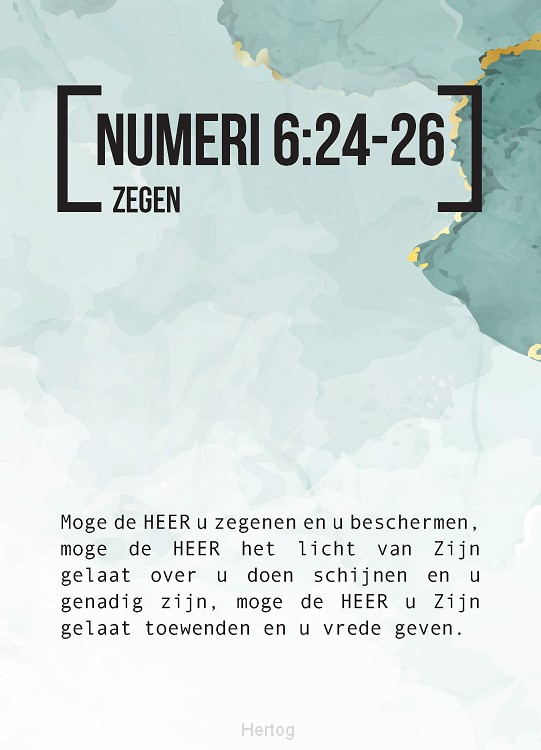 Bijbeltekstkaart numeri 6:24-26