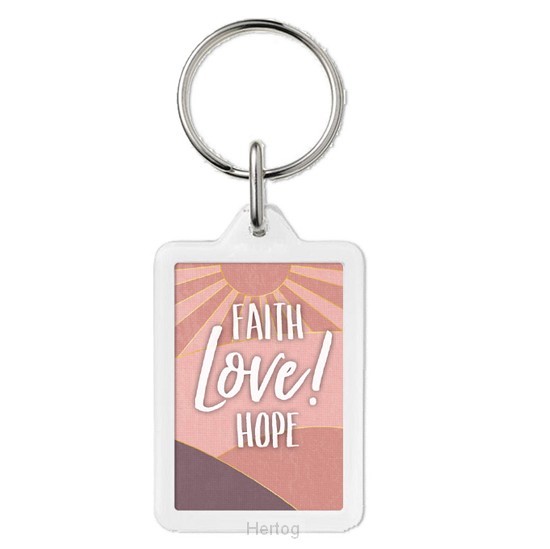 Sleutelhanger faith love hope