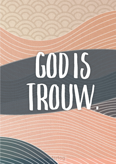 Poster a4 God is trouw