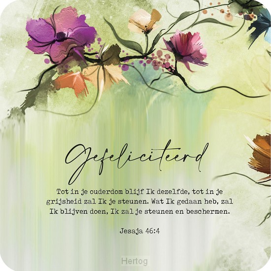 Cadeaubordjes gefeliciteerd Jes 46:1