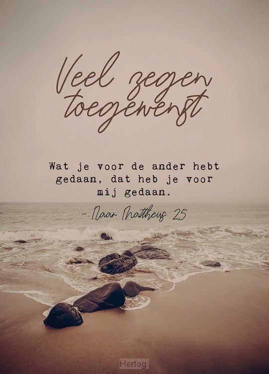 Wenskaart veel zegen