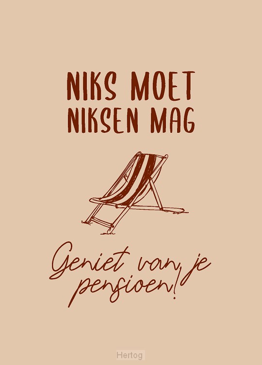 Wenskaart geniet van je pensioen