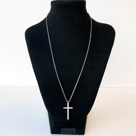 Ketting kruisje small - zilver
