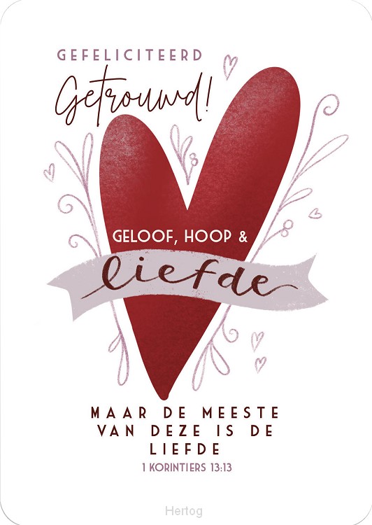 Kaart geloof hoop en liefde