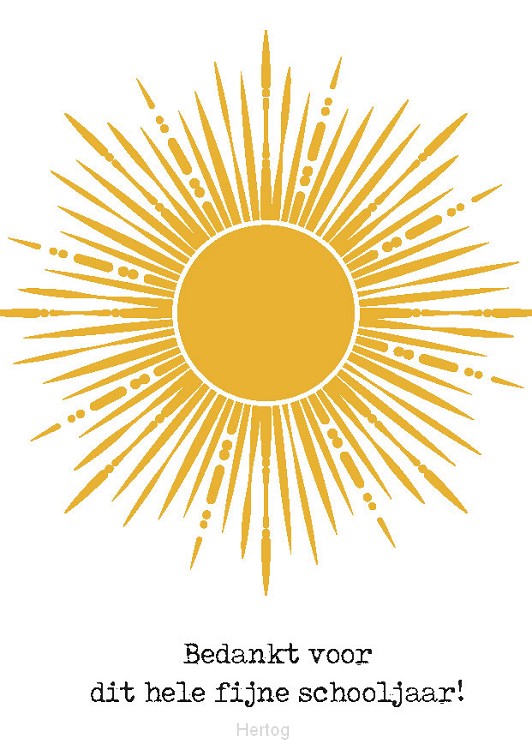 Wenskaart bedankt voor dit hele