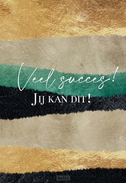 Wenskaart veel succes jij kan dit