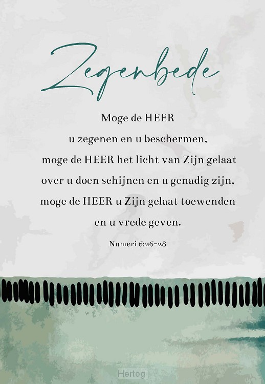Wenskaart zegenbede numeri 6