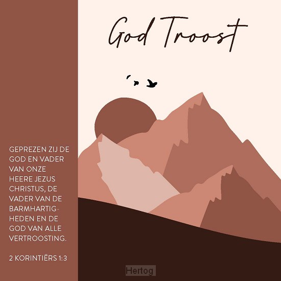 Kaart God troost - 2 Kor 1:3