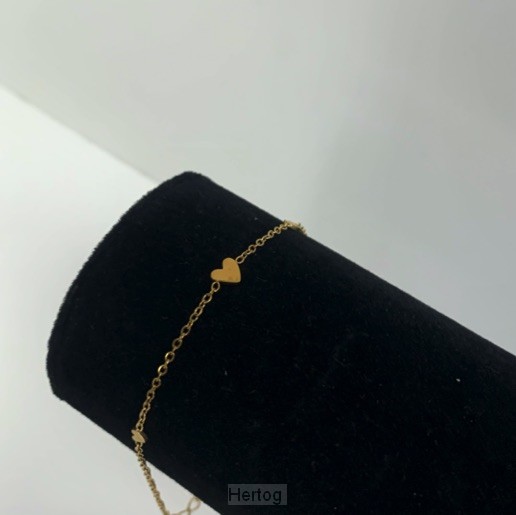 Ketting drie hartjes goud