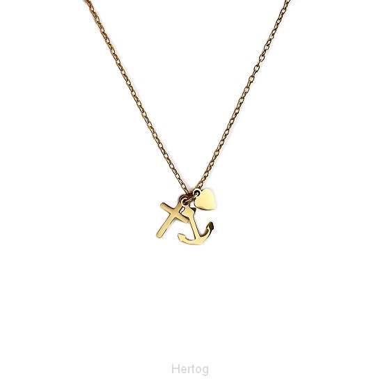Ketting bedeltjes geloof hoop liefde